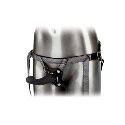 Zestaw wibracyjny do wspólnej przyjemności z regulowanym harness i wymiennymi pierścieniami