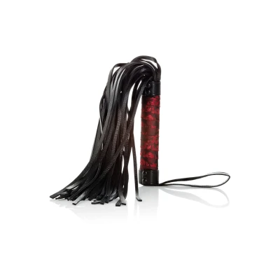Pejcz z PVC Scandal Flogger z oznaczeniem, długość 69.25 cm, kolor czarny