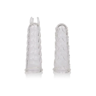 Stymulator palcowy przezroczysty - elastyczny TPE, 2.5 cm x 7.5 cm, doskonały do stymulacji