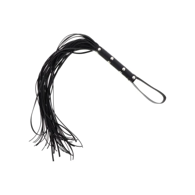 Pejcz z ćwiekami, skóra PU, długość 75 cm, idealny do intensywnych doznań