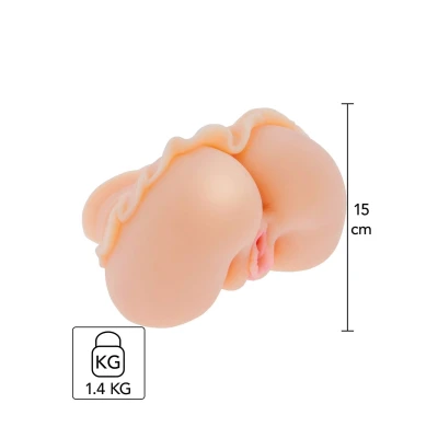 Masturbator realistyczny o ciasnej pochwie z materiału TPE, nude 15x17 cm
