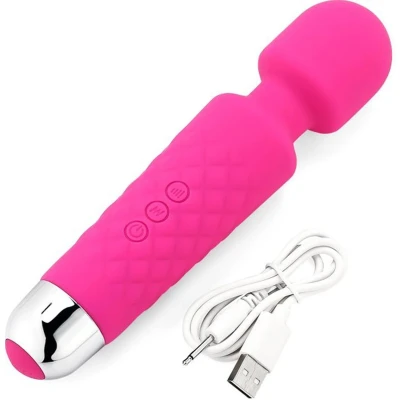 Iwand pink/ purple/ black rechargeable silicone bodywand massager