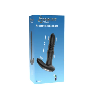 Masażer prostaty Lovesecret Premium z aplikacją, wodoodporny, silikonowy, 12 cm