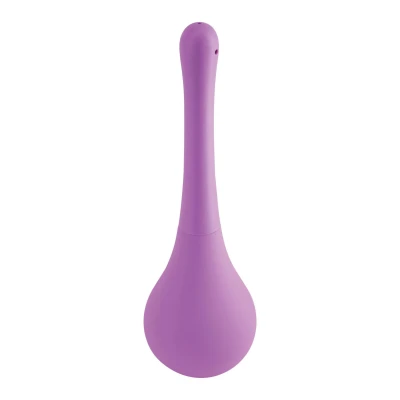Gruszka do czyszczenia analnego Squeeze Clean Purple, silikonowa, 24 cm, wodoodporna