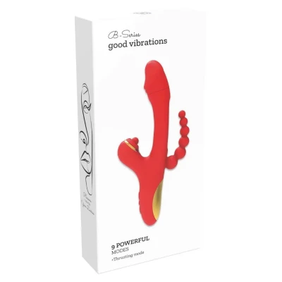 Wibrator premium z 9 funkcjami wibracji i stukania, silikonowy, długość 24 cm