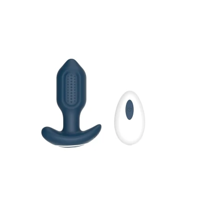 Wibrujący korek analny zdalnie sterowany, silikonowy, ergonomiczny - Victoria