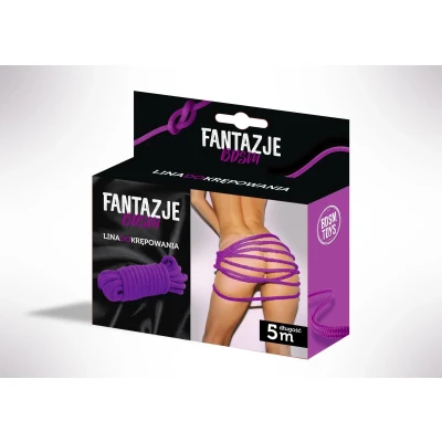 Lina do krępowania BDSM, fioletowa, wysoka wytrzymałość, komfort i bezpieczeństwo