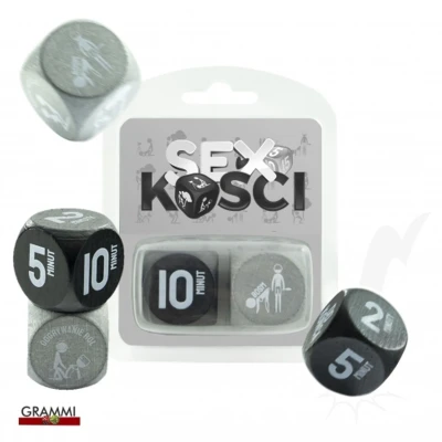 Zestaw kostek do gry intymnej SEX KOŚCI Grey – odkryj nowe doznania w związku
