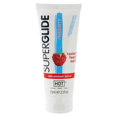 Wodny żel erotyczny smak malinowy Żel-HOT Superglide 75ml, lubrykant jadalny