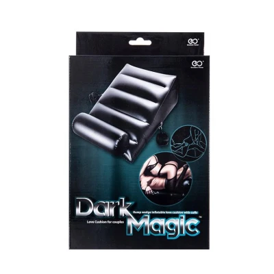 Poduszka podróżna Inflacyjna Wedge Dark Magic z PVC i odpinanymi mankietami