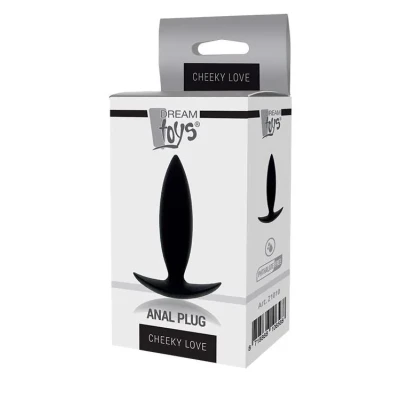 Analny plug silikonowy xtra mały czarny z opcjonalną baterią