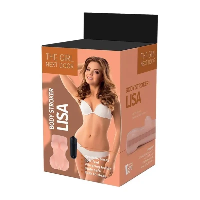 Masturbator genitalny z wibratorem, TPE, 13 cm, wodoodporny, luksusowa przyjemność