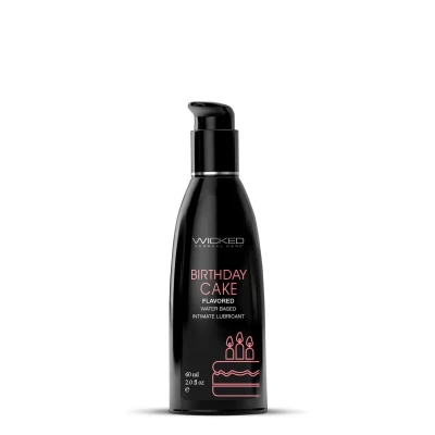 Lubrykant smakowy WICKED BIRTHDAY CAKE 60ML - nawilżający, przyjazny dla lateksu, wegański