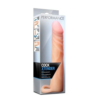 przedłużacz penisa z elastycznego TPE, kolor beżowy, z opóźnieniem wytrysku, 11,4 cm