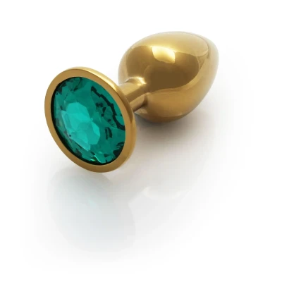 Korek analny z klejnotami - mały, metalowy, wodoodporny, dla początkujących