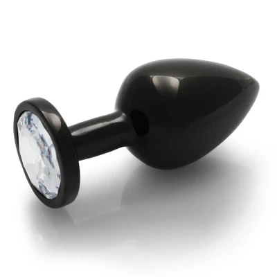 Zatyczka analna w kształcie diamentu - średnia, wodoodporna, metalowa, ergonomiczna