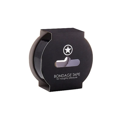 Taśma Bondage Non Sticky 17,5 m - Czarna, Bezpieczna i Ergonomiczna