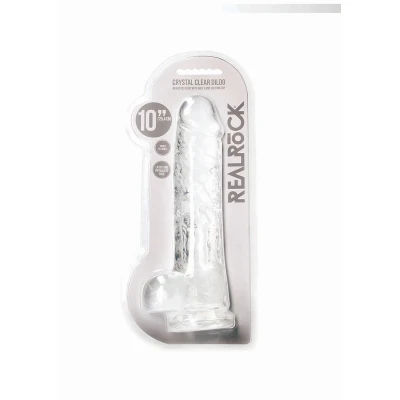 Realistyczne dildo z jądrami 10" (25,4 cm) z przyssawką, wodoodporne, TPE