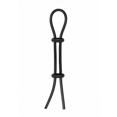 Regulowany pierścień erekcyjny Double Stretch Booster - czarny silikonu