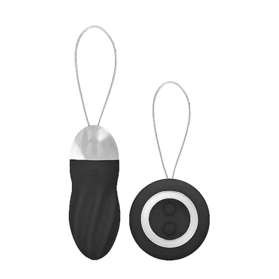 Wibrujące jajeczko zdalnie sterowane George - silikonowe, akumulatorowe, czarne