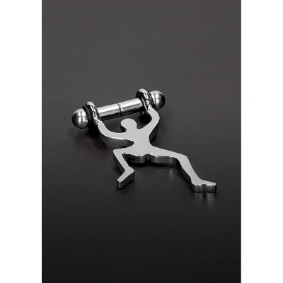 Szczypce magnetyczne do sutków Climbing Man - Akcesorium BDSM i eksperymentów erotycznych