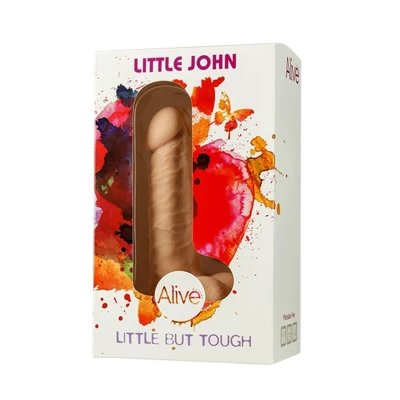 Realistyczne dildo silikonowe z przyssawką - Little John, 17 cm, wolne od ftalanów