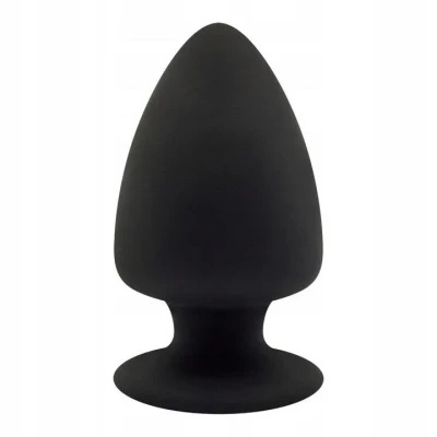 Korek analny Plug-SD Model 1 L Czarny - silikonowy, z regulowaną twardością
