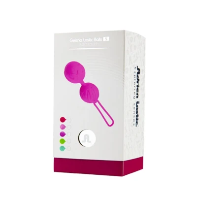 Kulki do pochwy Geisha Lastic Balls - silikonowe, pale pink, 3,3 cm, 16,5 cm