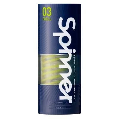 Masturbator Tenga Spinner Shell z innowacyjnym mechanizmem obrotowym, przezroczysty