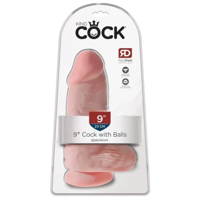 Naturalny dildo – Duże, realistyczne z przyssawką, PVC, 22,9 cm długości, 7,6 cm średnicy
