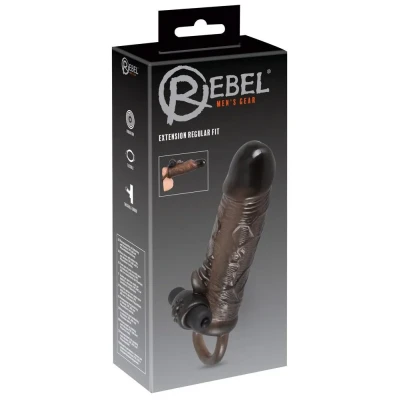 Przedłużacz intymny z wibracjami, 2 cm dodatkowej długości, regularny rozmiar