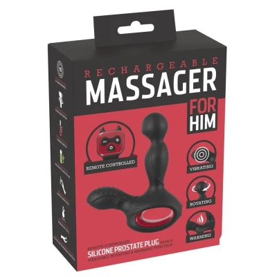 Zdalnie sterowany silikonowy wkład prostaty z funkcją ogrzewania i wibracji, 14,5 cm
