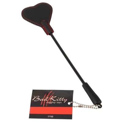 Akcesorium BDSM - mini bicz z łopatką, elegancki design, długość 25 cm, dwustronny materiał