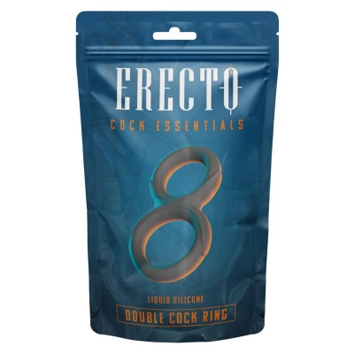 Podwójny pierścień erekcyjny Erecto – elastyczny silikon, 3 sposoby noszenia, komfort i styl