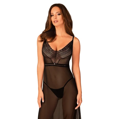 Elegancka koszulka damska Estiqua XL/2XL z koronkowym wykończeniem i asymetrycznym dołem