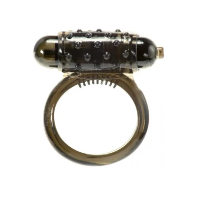 Wibrujący pierścień erekcyjny Me You Us Classic Smoke dla par, kolor dymny