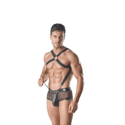 Nowoczesny szelki AXEL HARNESS (I) XXL/XXXL z metalowymi pierścieniami, minimalistyczne.