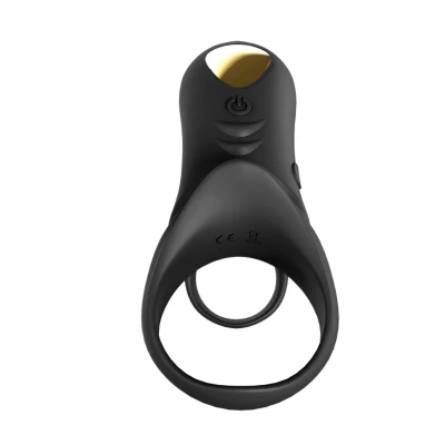Wibracyjny pierścień erekcyjny zdalnie sterowany, czarny, 9 trybów, wodoodporny