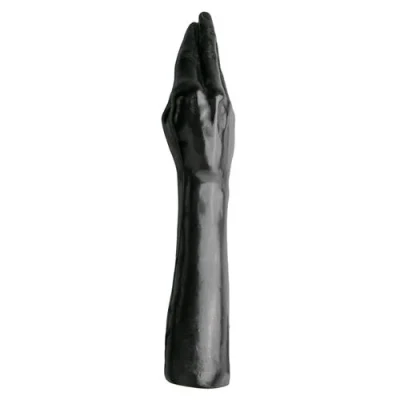 Dildo do fisting All Black, 39 cm długości, elastyczny materiał TPR, wodoodporny