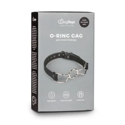 Knebel metalowy dla dorosłych z regulowanym paskiem - elegancki dodatek BDSM