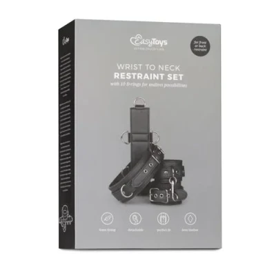 Zestaw Wiązań na Szyję i Nadgarstki z Regulacją – Sztuczna Skóra, Dodatki w Zestawie