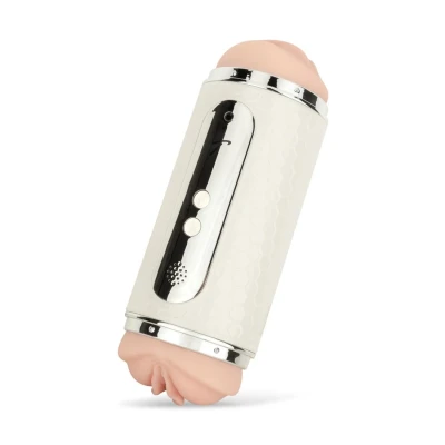 Masturbator elektryczny podwójny Teazers z 12 trybami wibracji i realistycznym efektami.