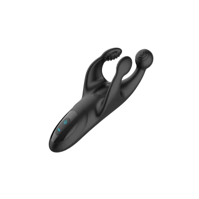 Męski stymulator intymny z funkcją trzepotania i wibracji, trójstronny kształt