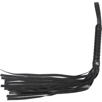 Pejcz z aksamitu Fetish Fever - Czarny, elegancki, wielofunkcyjny akcesorium BDSM