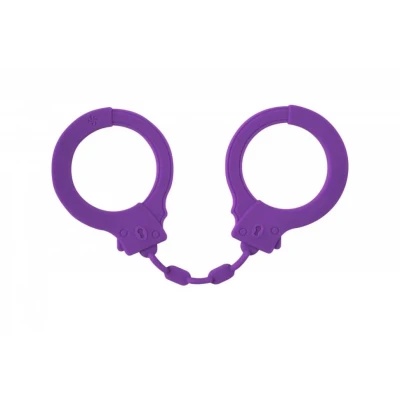 Kajdanki silikonowe do zabaw intymnych Party Hard w kolorze fiołtowym