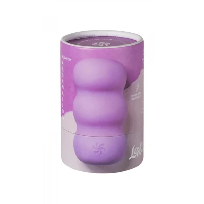 Masturbator dwustronny TPE w kształcie marshmallow - Sweety Lavander, 8 cm