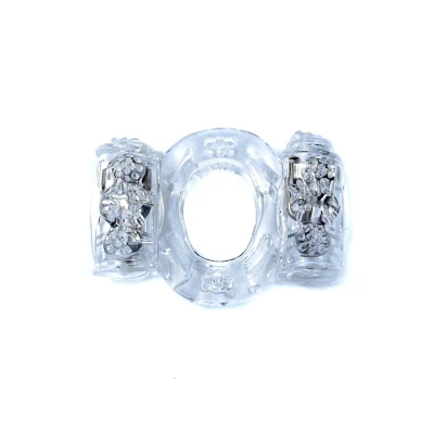 Wibrujący pierścień erekcyjny podwójny z funkcją stymulacji oraz elastycznym dopasowaniem