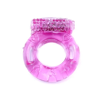 Wibrujący pierścień erekcyjny do stymulacji - Różowy, TPR/ABS, z bateriami