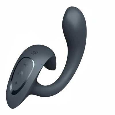 Wibrator królik G dla bogini, ciemnoszary, silikon, 12 programów wibracji, wodoodporny