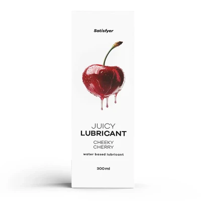 Lubrykant intymny na bazie wody 300 ml - Satisfyer Cheeky Cherry, owocowy zapach wiśni